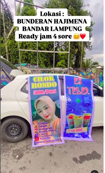Keren! Wanita Ini Jualan Cilok pakai Mobil, Habis 25 kg per Hari