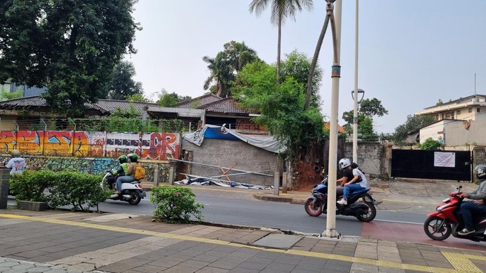 Lokasi keributan bawa senapan gegara rebutan lahan di Kemang, Jakarta Selatan.