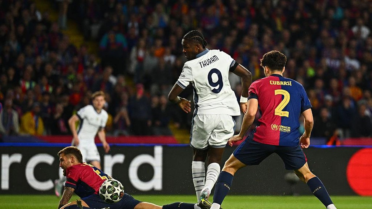 Penyerang Inter Milan Marcus Thuram mencetak gol dengan backheel (Inter via Getty Images/Mattia Ozbot - Inter)