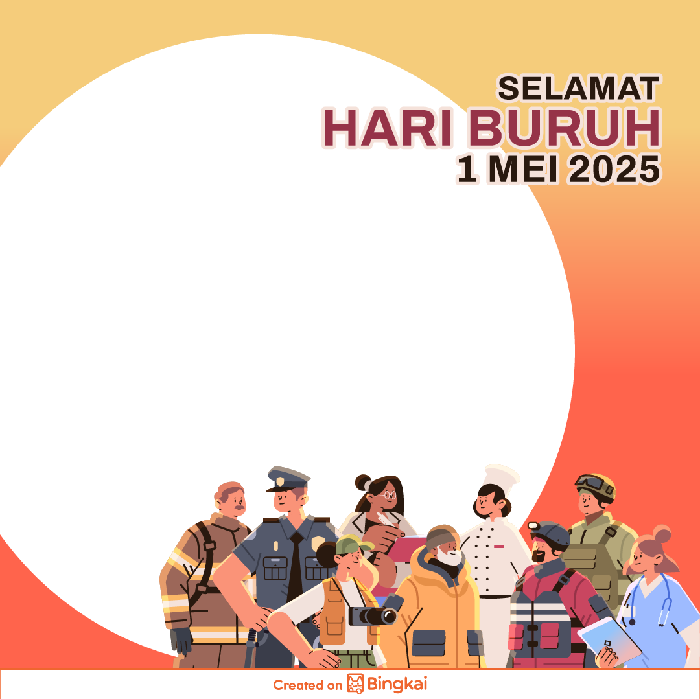 Selamat Hari Buruh Internasional! Simak link twibbon Hari Buruh Internasional 2025. (Ilustrasi: detikcom)