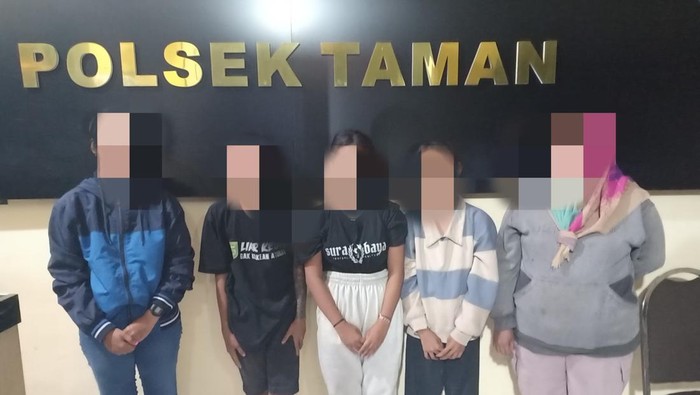 Tiga anak yang sempat diduga pelaku penculikan di Sidoarjo.