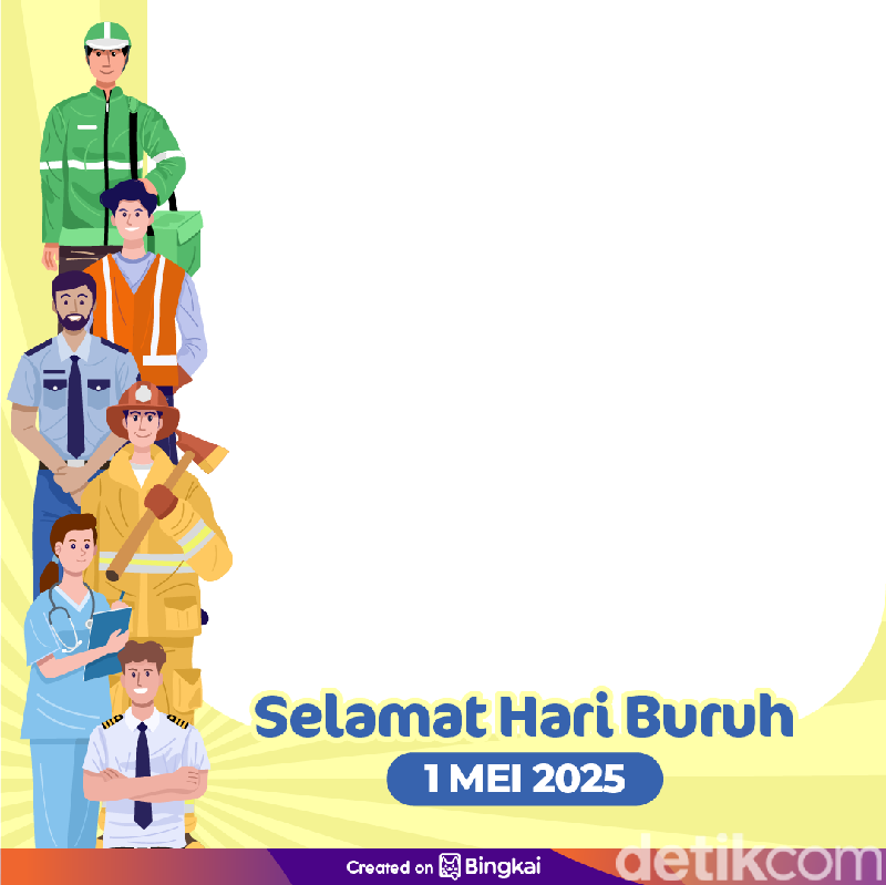 10 Twibbon Hari Buruh Internasional 2025 dengan Ucapannya sebagai Caption