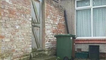 Ada di dekat tangga dan tempat sampah. Foto: Thereisnocat_ via Bored Panda