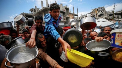 Dapur Umum di Gaza Terancam Tutup gegara Stok Makanan Habis