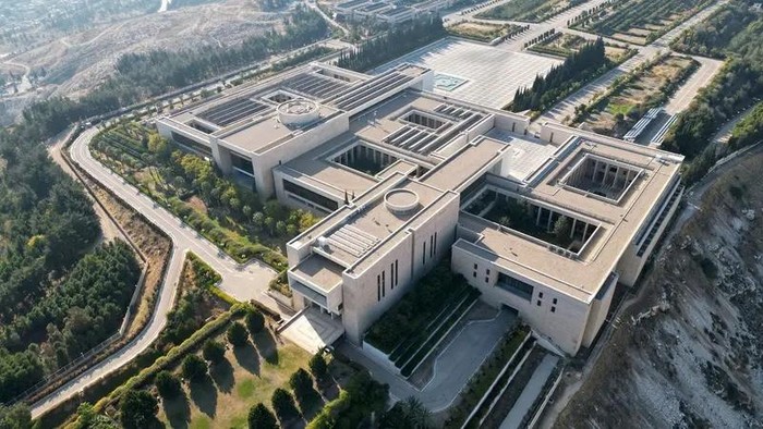 A drone view shows the presidential palace, after fighters of the ruling Syrian body ousted president Bashar al-Assad, in Damascus, Syria, December 14, 2024. (AFP)