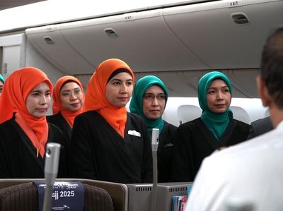Potret Penerbangan Haji Fase I Garuda Indonesia