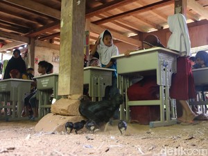 Siswa SD di Maros Belajar di Kolong Rumah Warga-Diajar 3 Guru Honorer