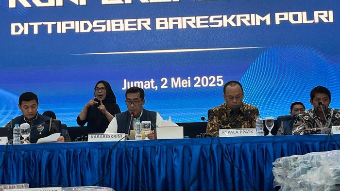 Konferensi pers Bareskrim Polri ungkap kasus judi online (Rumondang/detikcom)