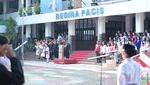 Bukan di Kantornya, Mendikdasmen Upacara Hardiknas di Regina Pacis Bogor