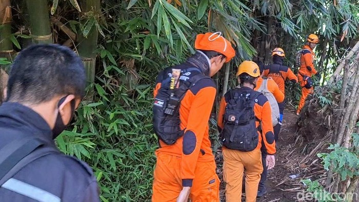 Tim SAR melakukan pencarian pendaki yang hilang di Gunung Saeng Bondowoso