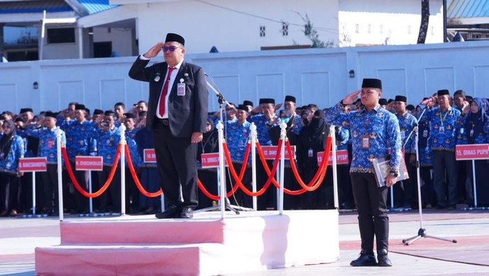 Upacara peringatan Hardiknas 2025 di Takalar. Dokumen Istimewa