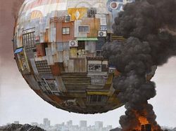 Seniman Gambarkan Bumi Bernuansa Futuristik Sekaligus Suram