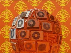 Seniman Gambarkan Bumi Bernuansa Futuristik Sekaligus Suram