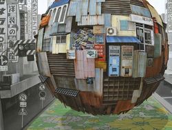 Seniman Gambarkan Bumi Bernuansa Futuristik Sekaligus Suram