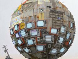 Seniman Gambarkan Bumi Bernuansa Futuristik Sekaligus Suram