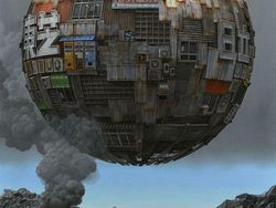 Seniman Gambarkan Bumi Bernuansa Futuristik Sekaligus Suram