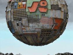 Seniman Gambarkan Bumi Bernuansa Futuristik Sekaligus Suram