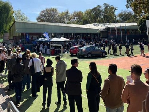 Suasana Pemilihan di salah satu TPS di Melbourne, Australia. Sabtu (3/5/2025). (Istimewa)