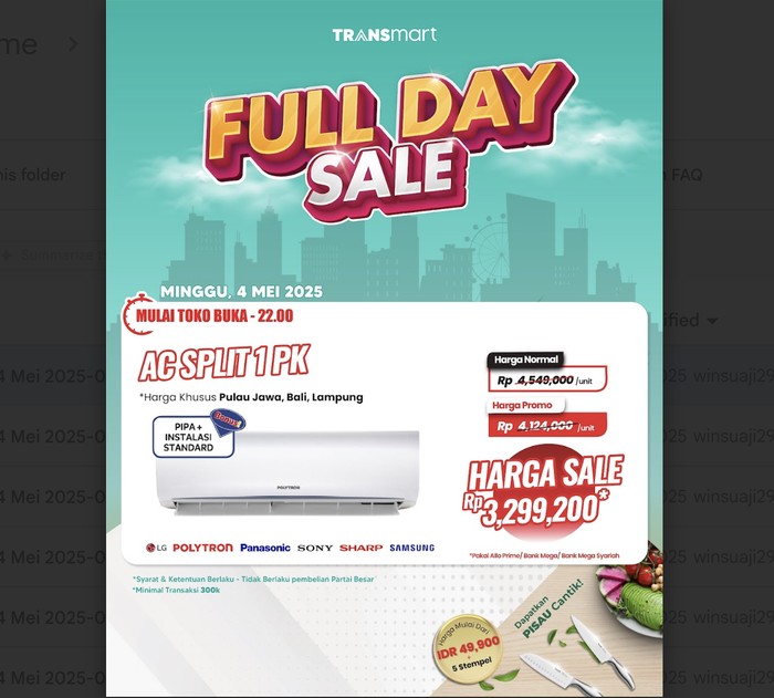 Transmart Full Day Sale
