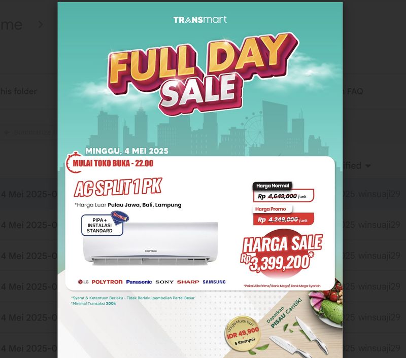 Transmart Full Day Sale