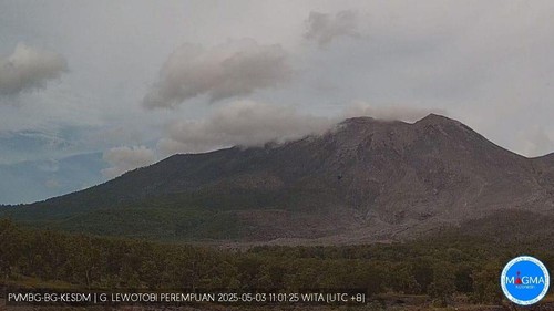 Gunung Lewotobi Perempuan di Flores Timur. (PVMBG)