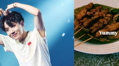 J-Hope BTS Pamer Makan Sate Ayam dan Nasi Goreng di Jakarta
