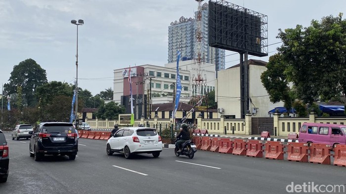 Jalan Margonda Raya kembali normal usai CFD. (Devi/detikcom)