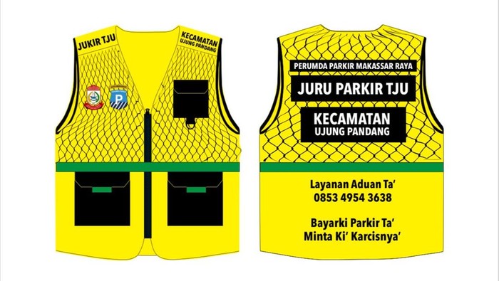 PD Parkir Makassar Raya berencana mengubah warna rompi juru parkir menjadi kuning.