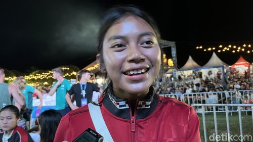 Atlet panjat tebing Indonesia, Kadek Adi Asih, saat ditemui di Peninsula Island, Nusa Dua, Bali, Minggu (4/5/2025). (Foto: Rizki Setyo/detikBali)