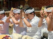 Bupati Badung Mendem Pedagingan di Pura Dalem Puri Desa Adat Carangsari