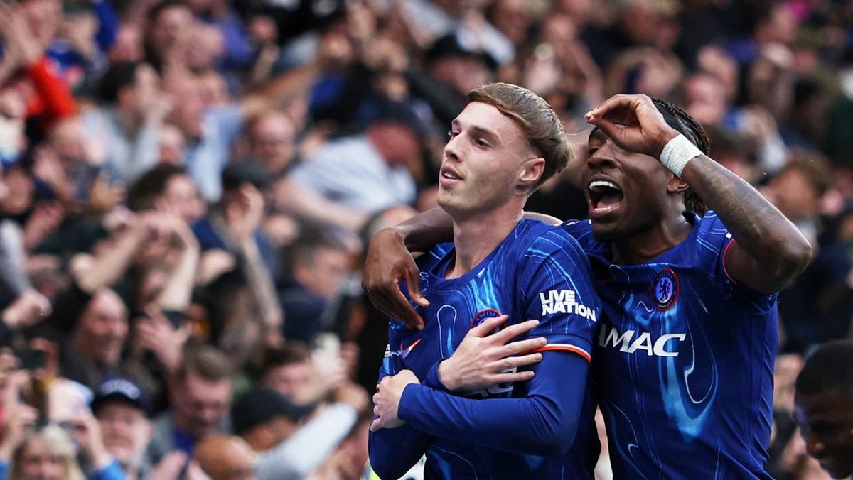 Gelandang Chelsea Cole Palmer akhirnya sudahi puasa gol sejak Januari (Action Images via Reuters/John Sibley)