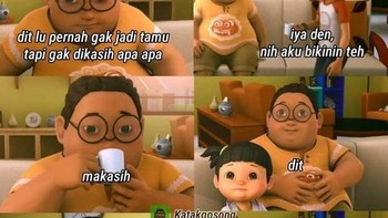 Untung cucunya orang penting. Foto: Facebook/katakgosong