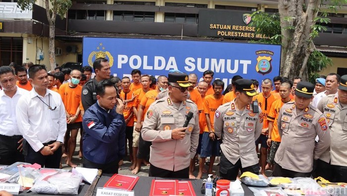 Konferensi pers kasus pencurian di Medan selama April 2025 (dok istimewa)