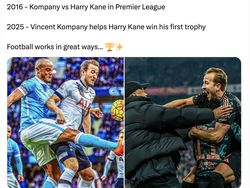 Meme Harry Kane Akhirnya Pecah Telur Angkat Trofi