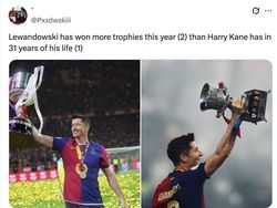 Meme Harry Kane Akhirnya Pecah Telur Angkat Trofi