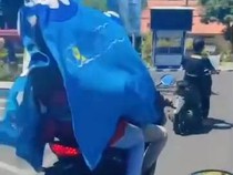 Polisi Akan Cari Wanita di Pasuruan Bonceng Motor Pakai Selimut