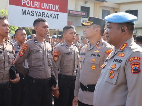 Bidang Profesi dan Pengamanan (Bidpropam) Polda Jateng saat melaksanakan Penegakan, Ketertiban, dan Disiplin (Gaktibplin), Selasa (6/5/2025).