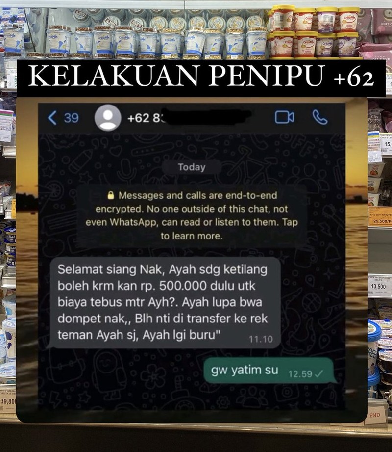 Chat Penipu Gagal Nipu, Isinya Kocak-kocak Banget Dah