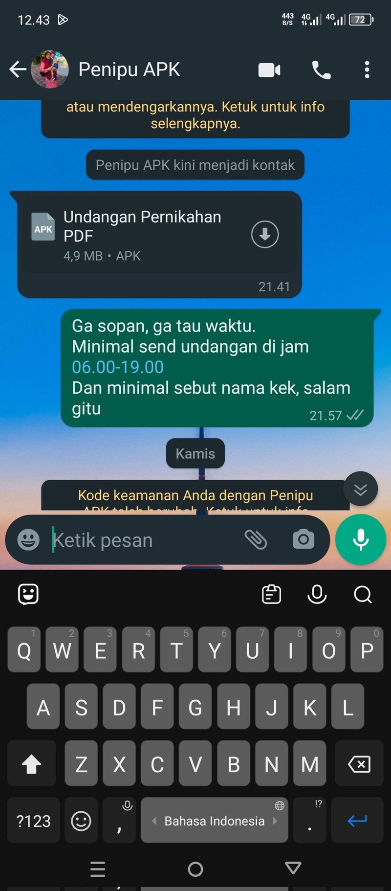 Chat Penipu Gagal Nipu, Isinya Kocak-kocak Banget Dah