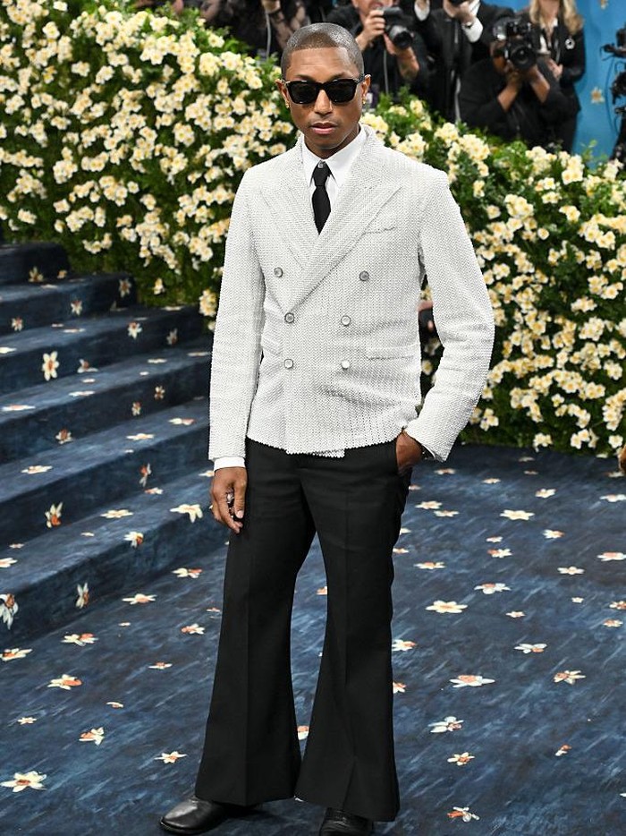 Pharrell Williams at The 2025 Met Gala Celebrating Superfine: Tailoring Black Style held at the Metropolitan Museum of Art on May 05, 2025 in New York, New York. (Photo by Michael Buckner/Penske Media via Getty Images)