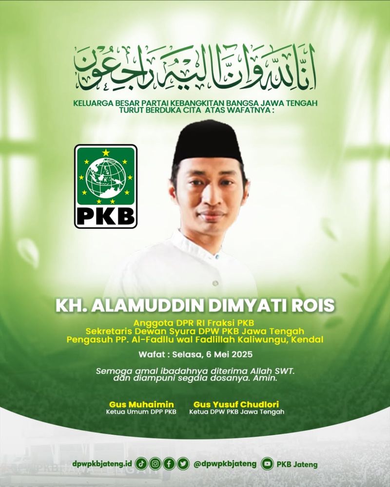 Kabar Duka Anggota DPR RI Alamuddin Dimyati Rois