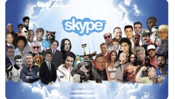 Skype bersama para sosok terkenal yang sudah tiada. Foto: X.com