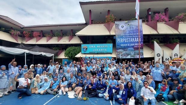 Peresmian Perpustakaan SMAN 8 Jakarta oleh Letjen Purn M Herindra (Dok Istimewa)
