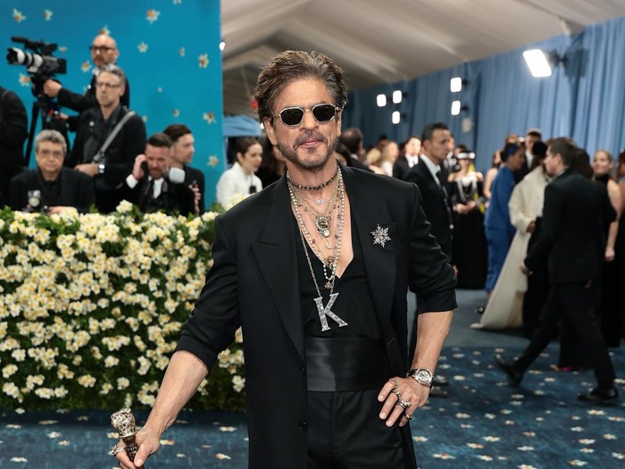 NEW YORK, NEW YORK - MAY 05: Shah Rukh Khan attends the 2025 Met Gala Celebrating Superfine: Tailoring Black Style at Metropolitan Museum of Art on May 05, 2025 in New York City.  (Photo by Dimitrios Kambouris/Getty Images for The Met Museum/Vogue)