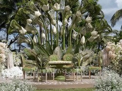 Akad Nikah Luna Maya dan Maxime Bouttier Dihiasi Dekorasi Unik Serba Anyaman