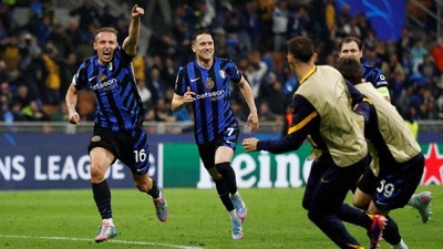 Euforia Pemain Inter Milan Melaju ke Final Liga Champions