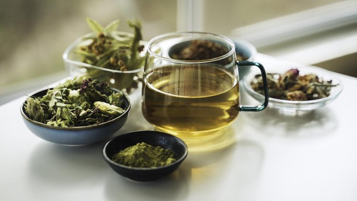 Ilustrasi teh herbal