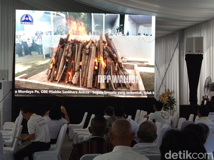 Jenazah mendiang Murdaya Poo dikremasi di Bukit Dagi Candi Borobudur, Magelang, Rabu (7/5/2025).