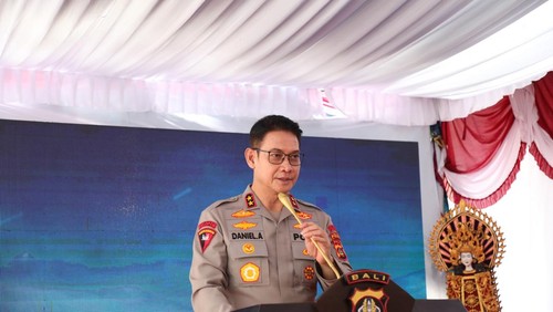 Kapolda Bali Irjen Daniel Adityajaya dalam acara peresmian SPPG, Rabu (7/5/2025).