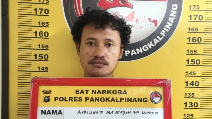 Kurir narkoba jaringan Lapas berinisial AP alias Apri (28) diringkus polisi di Pangkalpinang.